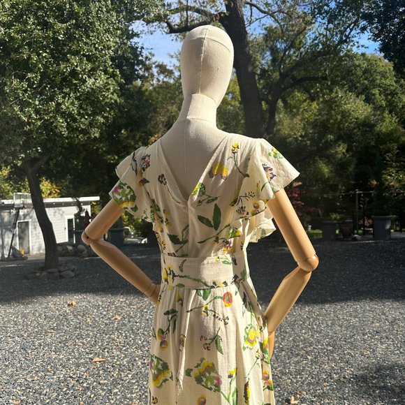 Tanya Taylor Floral Print Midi Length Dress (Size: 4) - Picture 4 of 6